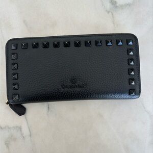 Valentino Black Studded Wallet